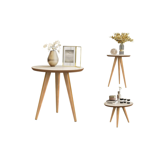 Conjunto 3 Mesas Classic Centro Lateral Apoio Retro Palito