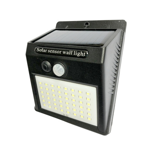 Luminária Solar Com Sensor De Movimento Para Parede - Preta