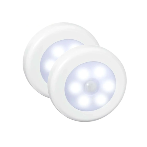 Luminárias Led Interior Sensor De Presença Pilha Sem Fio 2un