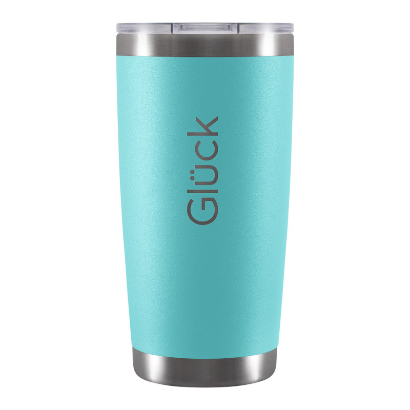 Copo térmico Gelado e Quente com tampa 591 ml Lucky - Gluck-Verde Agua