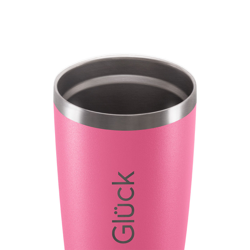 Copo térmico Gelado e Quente com tampa 591 ml Lucky - Gluck-Pink