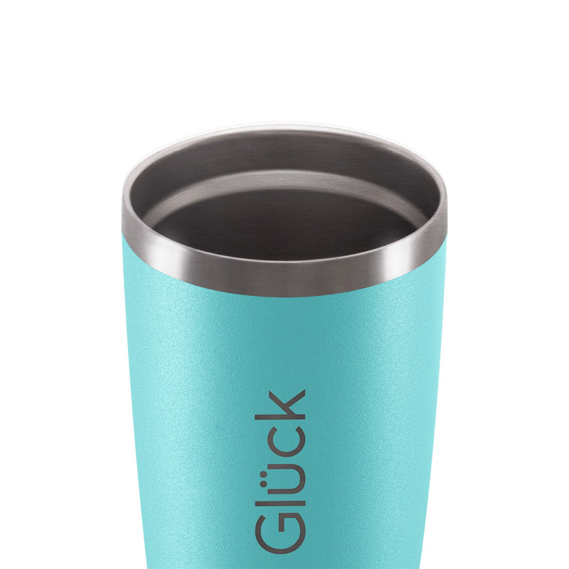 Copo térmico Gelado e Quente com tampa 591 ml Lucky - Gluck-Verde Agua