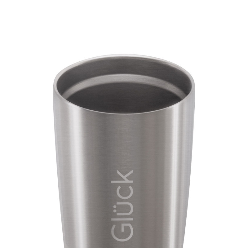 Copo térmico Gelado e Quente com tampa 591 ml Lucky - Gluck-Cinza
