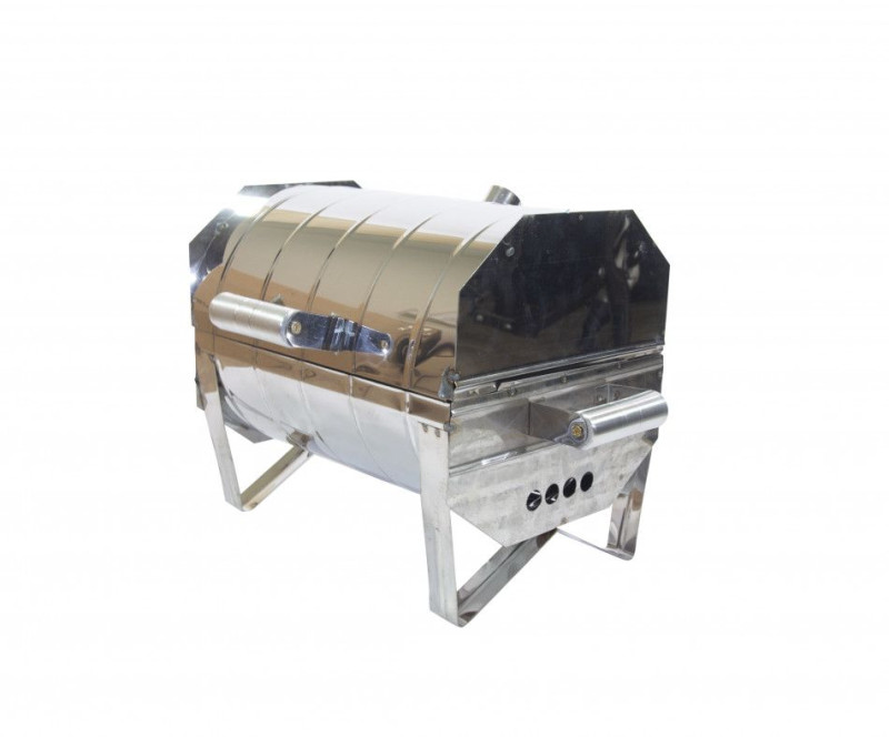 Churrasqueira De Inox A Carvão Portátil Mesa Com Tampa 