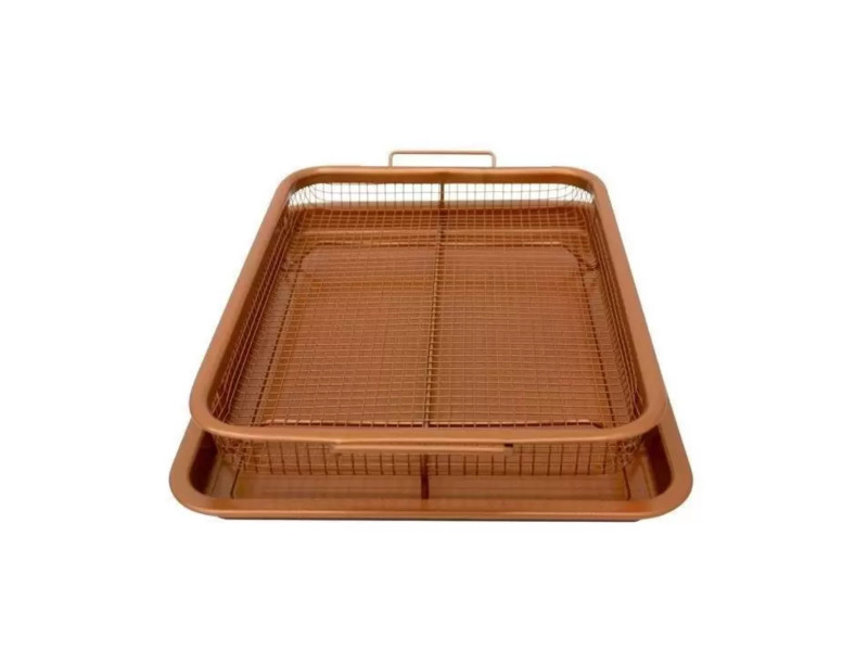 Assadeira Cesto Alças Fritadeira Forno Antiaderente Cerâmica