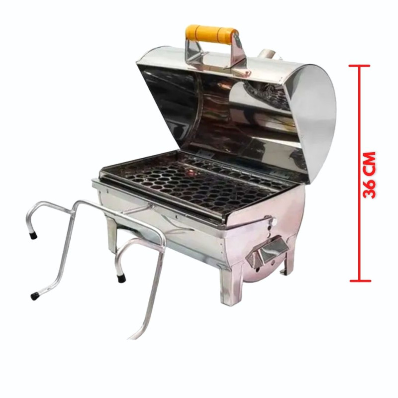 Churrasqueira Eliza Inox Bafinho 30x20 Para Pesca.