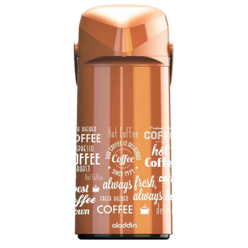Garrafa Termica Aladdin 1,8l Original - Letras-Marrom