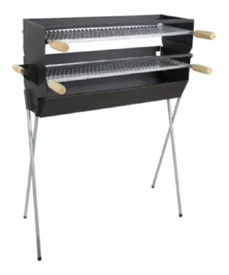 Churrasqueira Espeteira Churrasco C/ 2 Grelhas