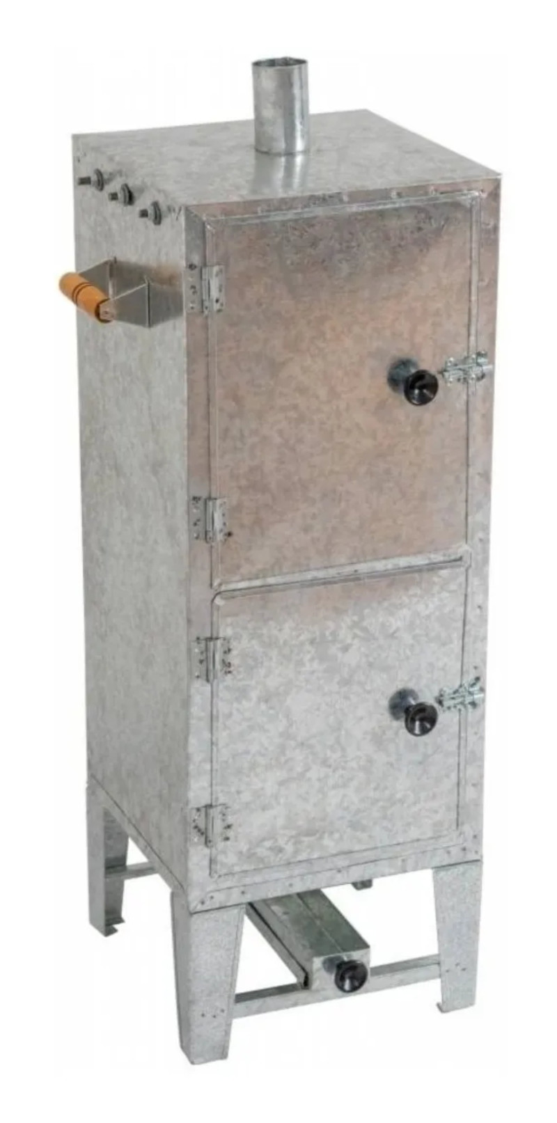 Defumador Caseiro Galvanizado 80x30 Com 2 Balde Serragem