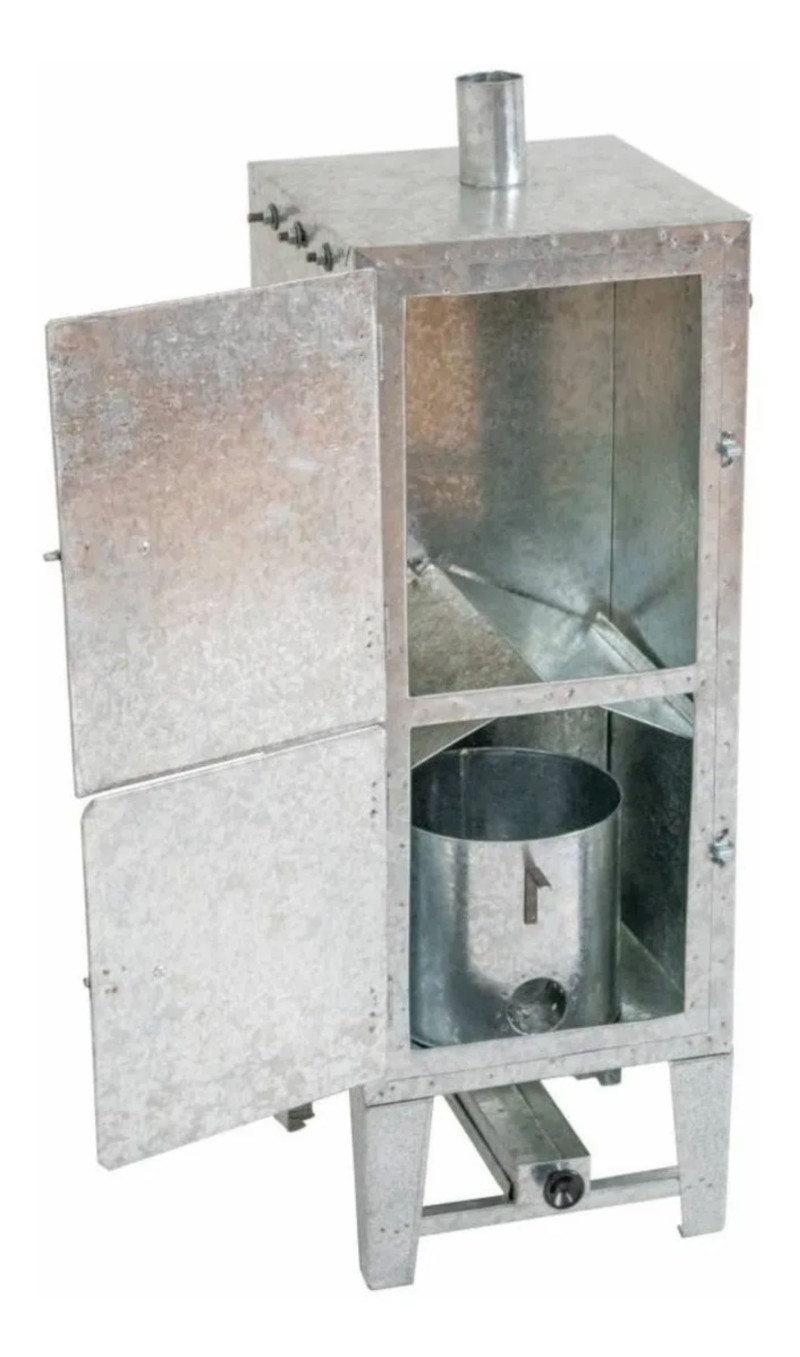 Defumador Caseiro Galvanizado 80x30 Com 2 Balde Serragem
