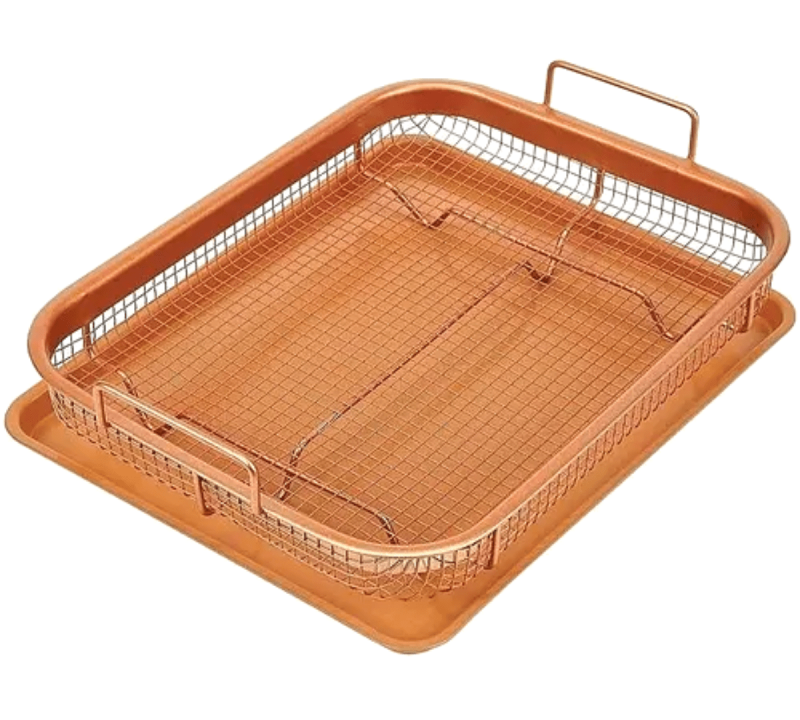 Assadeira Cesto Alças Fritadeira Forno Antiaderente Cerâmica