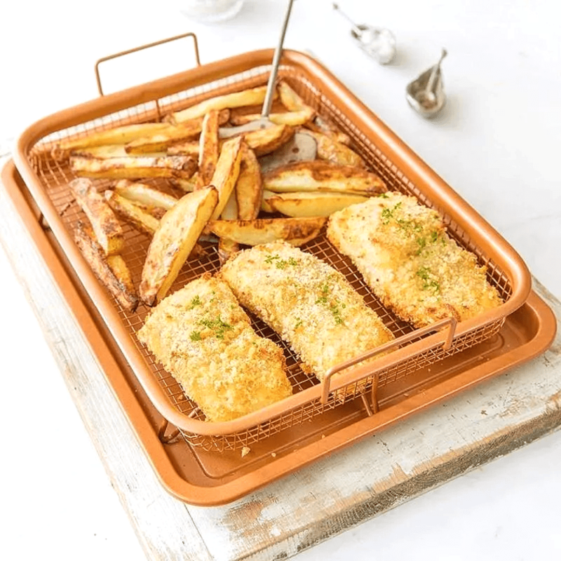 Assadeira Cesto Alças Fritadeira Forno Antiaderente Cerâmica