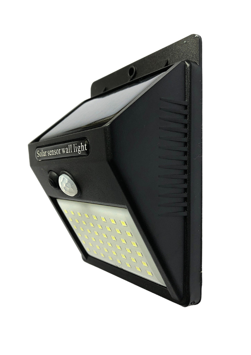 Luminária Solar Com Sensor De Movimento Para Parede - Preta