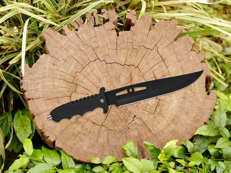 Faca Artesanal Preta INOX 34cm  