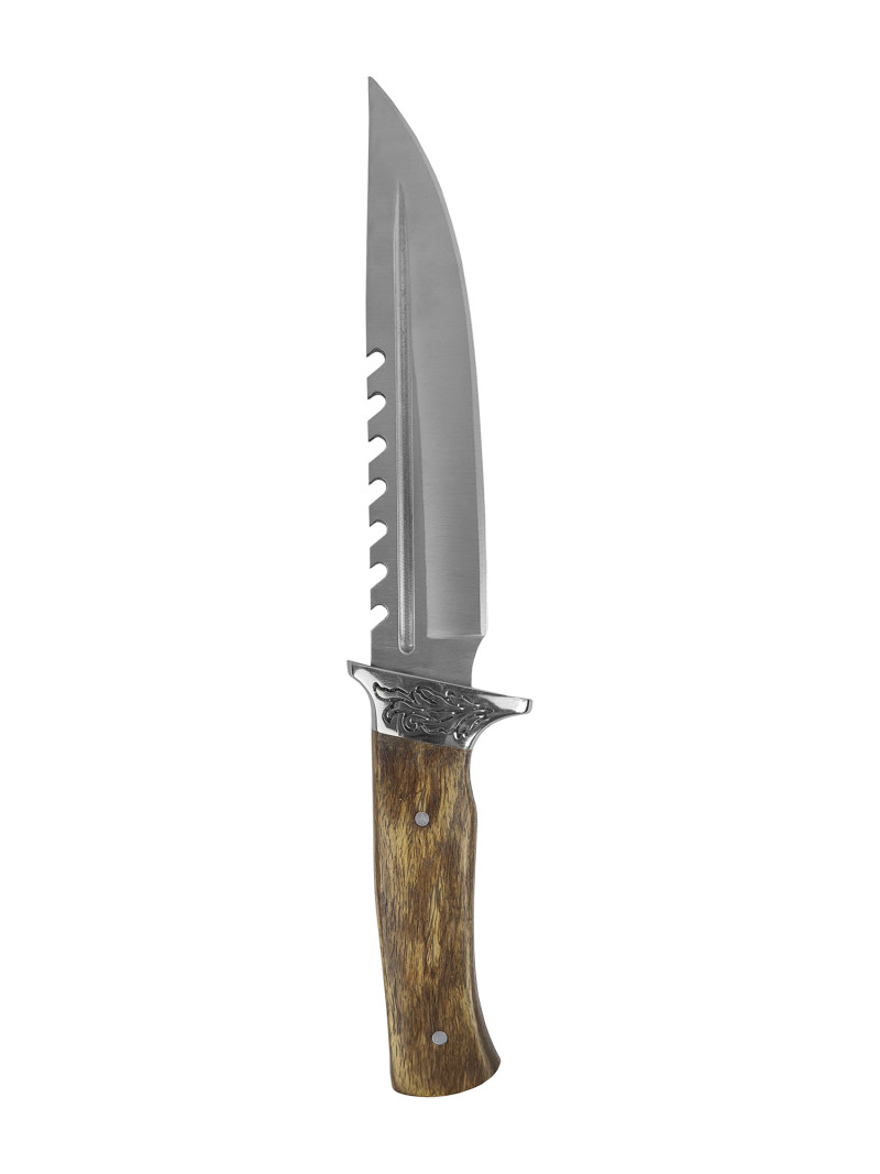 Faca Artesanal INOX 17cm Cabo em madeira A83