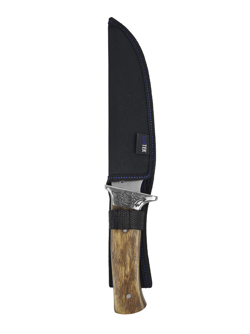 Faca Artesanal INOX 17cm Cabo em madeira A83