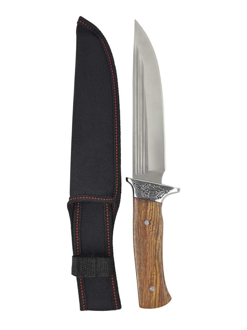 Faca Artesanal INOX 17cm Cabo em madeira A84