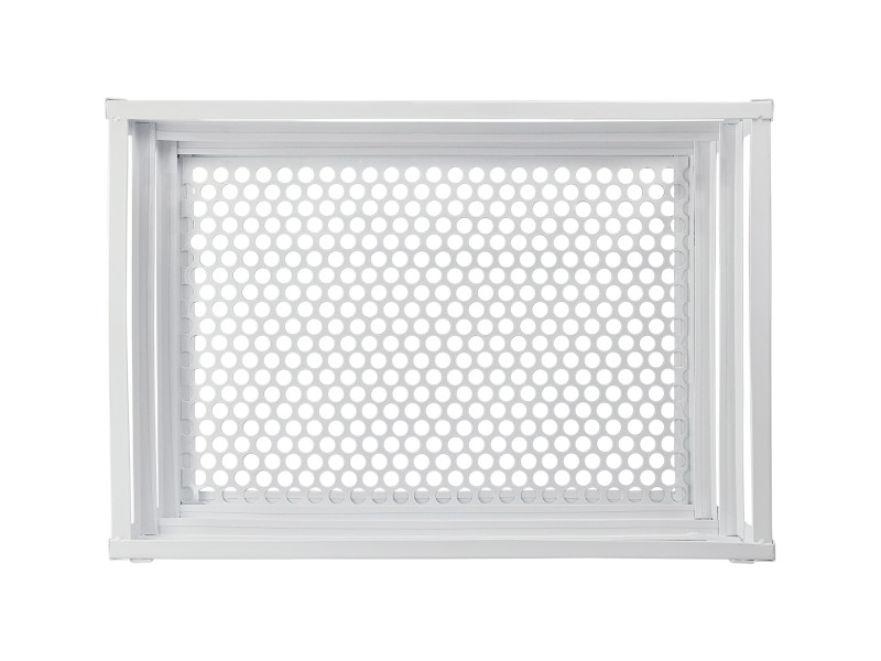 Lixeira De Portão, Grade ou Muro Anticorrosiva Grande-Branco