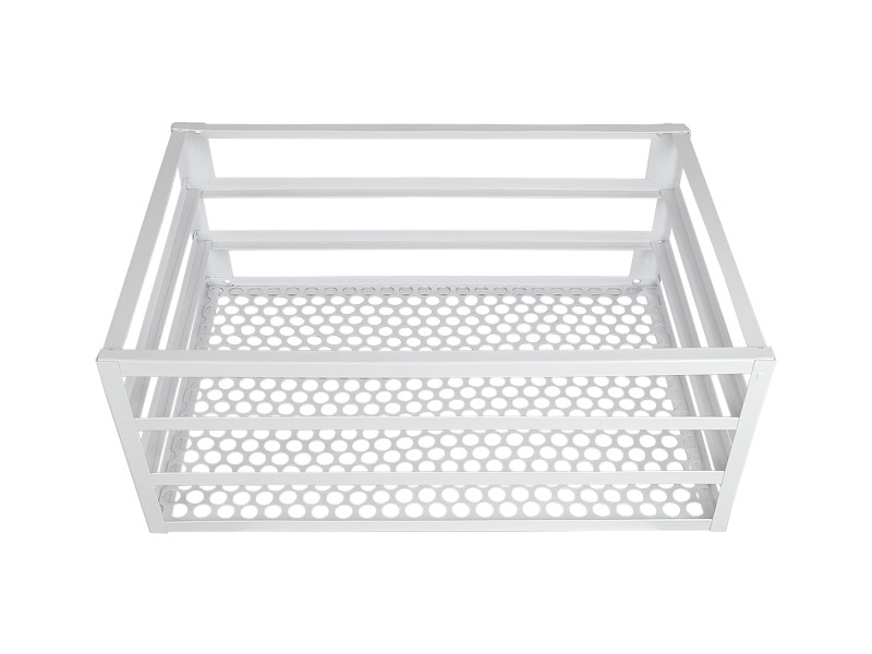 Lixeira De Portão, Grade ou Muro Anticorrosiva Grande-Branco