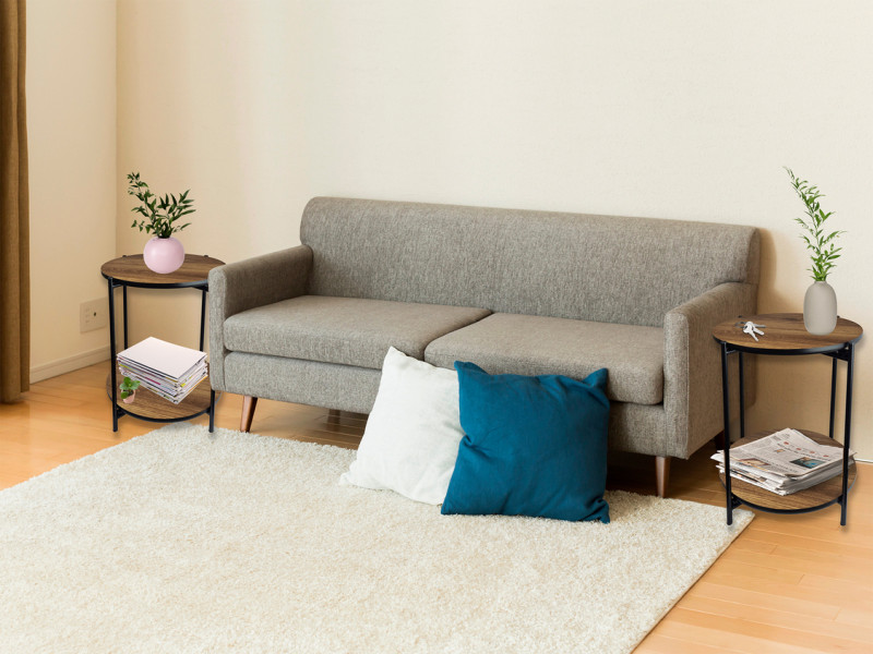 Mesa Dupla Articulada Lateral Moderna Para Sala, Quarto ou Escritório.