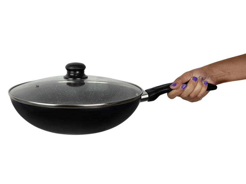 Panela Frigideira Wok 30cm com tampa 