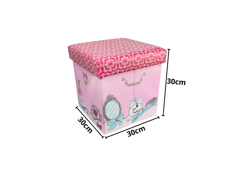 Puff Box Estampado Prático Guardar Brinquedos