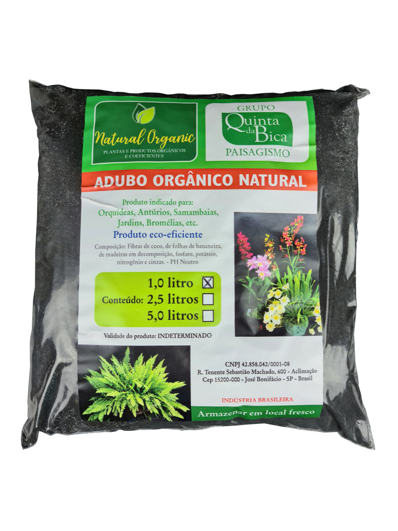 Adubo Orgânico Natural Jardim, samambaia, orquídea 1L
