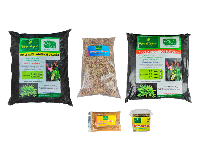 Kit Orquídea Orgânico Para Plantio, Manutenção e Proteção