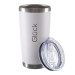 Copo térmico Gelado e Quente com tampa 591 ml Lucky - Gluck-Branco