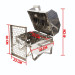 Churrasqueira Para Barco De Inox Com Suporte Grelha De Inox