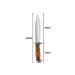 Faca Artesanal INOX 19cm Cabo em madeira K313A 