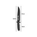 Faca Artesanal Preta INOX 34cm  