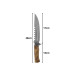 Faca Artesanal INOX 17cm Cabo em madeira A83