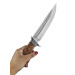 Faca Artesanal INOX 17cm Cabo em madeira A84