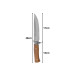 Faca Artesanal INOX 17cm Cabo em madeira A84