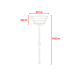 Lixeira para Calçada/Rua anti-ferrugem