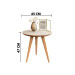 Mesinha De Canto Apoio Lateral 47 X 45cm Retrô Decora Lar - Pé Natural