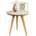 Mesinha De Canto Apoio Lateral 47 X 45cm Retrô Decora Lar - Pé Natural