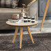 Conjunto 3 Mesas Classic Centro Lateral Apoio Retro Palito