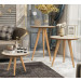 Conjunto 3 Mesas Classic Centro Lateral Apoio Retro Palito