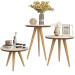 Conjunto 3 Mesas Classic Centro Lateral Apoio Retro Palito