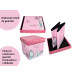 Puff Box Estampado Prático Guardar Brinquedos